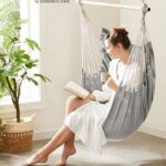 Bild von SONGMICS Hängesessel mit 2 Kissen und Metallkette