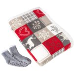 Bild von Luxus-Kuscheldecke „Polar“, 170×130 cm mit Gratis Kuschelsocken