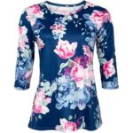 Bild von Damenshirt 3/4 „Blumen“