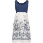 Bild von Conquista Elegantes ärmelloses A-Linien-Kleid mit besticktem Rock