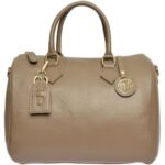 Bild von Roberta M Beige Rindsledertasche