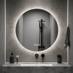 Bild von EMKE „OLM03″ runder LED-Badspiegel rahmenlos