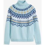 Bild von Norweger-Pullover mit Rollkragen und recyceltem Polyacryl