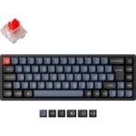 Bild von Keychron K6 Pro, Gaming-Tastatur (schwarz/blaugrau, DE-Layout, Keychron K Pro Red, Hot-Swap, Aluminiumrahmen, RGB)