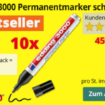 Bild von AKTION: edding 3000 Permanentmarker schwarz 10 St.