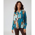 Bild von Bluse mit Allover-Logo-Print