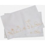 Bild von Tischset mit Hasen Druck (2er Pack)