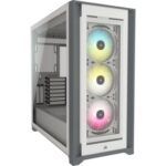 Bild von Corsair iCUE 5000X RGB Mid-Tower ATX Gaming Gehäuse weiß TG Seitenfenster CC-9011213-WW