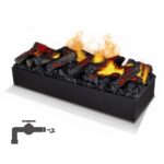 Bild von Dimplex Cassette 1000 Pro Kamineinsatz mit Festwasseranschluss, Opti-myst 3D Modell 2025: Kieswanne in Wunschlänge