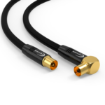 Bild von RedStar24 TV Antennenkabel Koaxial 135dB – HDTV, DVB-T2, Radio, DAB, 4K UHD 30m Schwarz