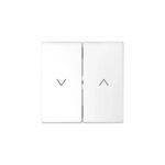 Bild von Merten Wippe neutral mit Kontrollfenster System Design Lotosweiß glänzend