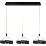 Bild von POCOline LED-Pendelleuchte schwarz Metall B/H/L: ca. 22x120x82 cm