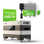 Bild von SunEnergyXT/Deye Set für Balkonkraftwerke mit 800W Mikrowechselrichter (SUN-M80G4-EU-Q0) & 2,15 kWh Kopfspeicher (BK215)