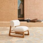 Bild von Gartensessel Julia aus massivem Teakholz und Stoff