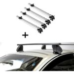 Bild von 4x Fahrradträger Bike Pro + Dachträger K1 MEDIUM kompatibel mit für Audi A8 (D5/4N) (4Türer) ab 17