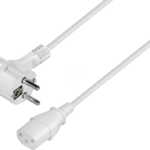 Bild von NKSK TM N 20 5W – Netzkabel, Schutzkontaktstecker, 5 m, ws, C13