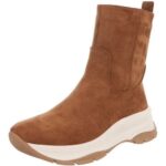 Bild von Ital-Design Plateaustiefeletten für Damen in Camel