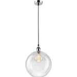 Bild von Hängelampe Glas Retro Design Ø20cm klar E27 stylisch CHLOE Pendelleuchte Esszimmer Küchenlampe