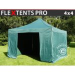 Bild von Dancover Faltzelt FleXtents PRO 4x4m Grün, mit 4 Seitenwänden