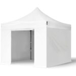 Bild von TOOLPORT 3x3m Stahl Faltpavillon, inkl. 4 Seitenteile, weiß – (600113)