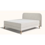 Bild von Emma Elite Boxspringbett V2 – Mint – 200×200 cm – Kopfteil Kissen – Metallfüße