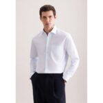 Bild von Regular Business Hemd Druck Blau 44