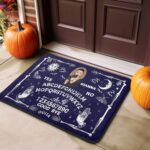 Bild von Callie Personalisierte Ouija Board Hexe Design Anti-Rutsch-Fußmatte mit Namen Halloween Home Decor Geschenk für Familie