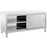 Bild von Edelstahl-Arbeitsschrank – ECO – 180 x 60 cm – 500 kg – Royal Catering RCSSCB-180X60-E