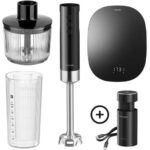 Bild von ZWILLING XTEND Kabelloser Stabmixer mit digitaler Küchenwaage und Zerkleinerer, 5-tlg. Schwarz