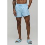Bild von Herren Kurze BM Autograph Badeshorts   Light Blue   Größe Small   BOOHOOMAN