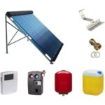Bild von TEPTO Solarthermie Komplettset Blueclean 3×20 Röhren 9,9m² mit Flachdachmontage