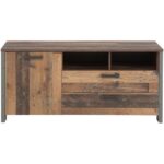 Bild von Die Möbelfundgrube TV – Lowboard Old Wood Vintage – Betonoptik 142 cm – CLIF