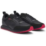 Bild von HUGO Herren Sneaker Icelin Runn pumf, Turnschuhe, Schnürung, Materialmix Schwarz / EU 41